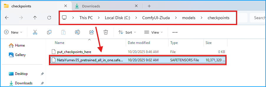 ComfyUI Checkpoints Folder