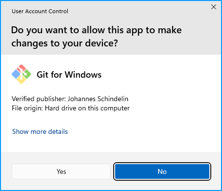 Git UAC Allow Changes