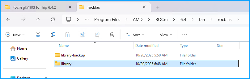 Library Folders After Copy