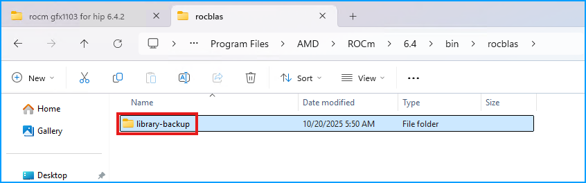 Rename Library to Library Backup