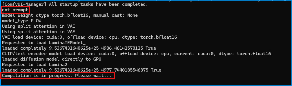 ComfyUI ZLUDA Compilation Progress