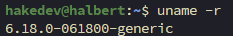 Terminal showing uname -r output: 6.18.0-061800-generic