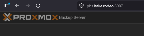 Browser showing pbs.hake.rodeo:8007 loading PBS via local DNS